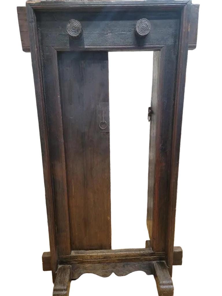 Antique Shanxi Province Carved Elm Door - 4