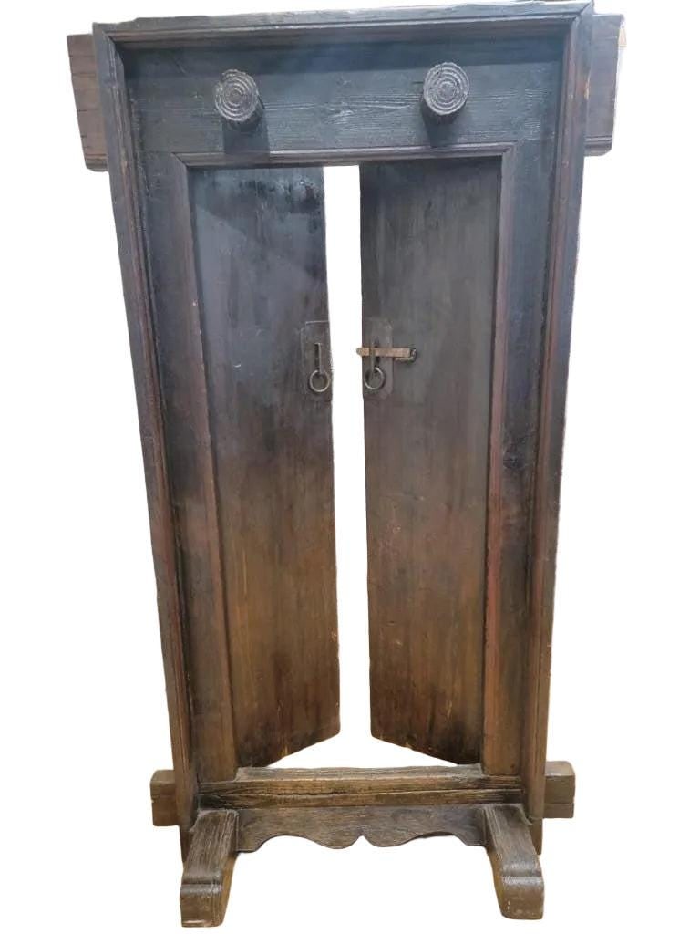 Antique Shanxi Province Carved Elm Door - 6