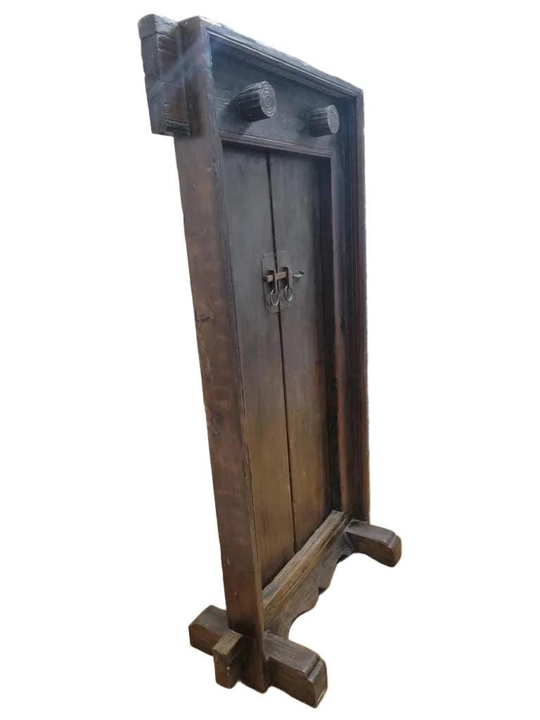 Antique Shanxi Province Carved Elm Door - 7