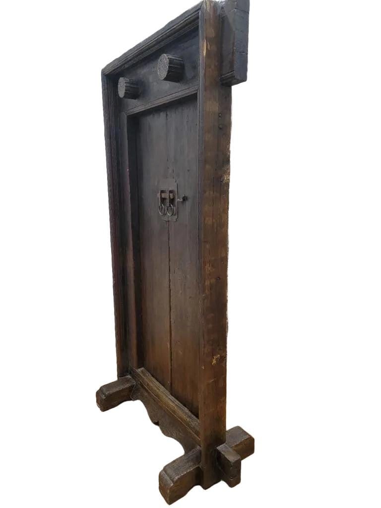 Antique Shanxi Province Carved Elm Door - 8