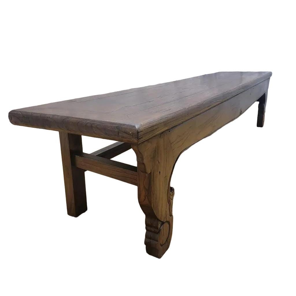 Vintage Shanxi Province Elm Bench - 4