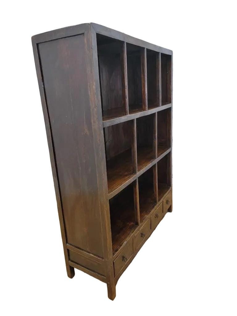 Antique Shanxi Province Elm Open Shelf Display Cabinet - 7
