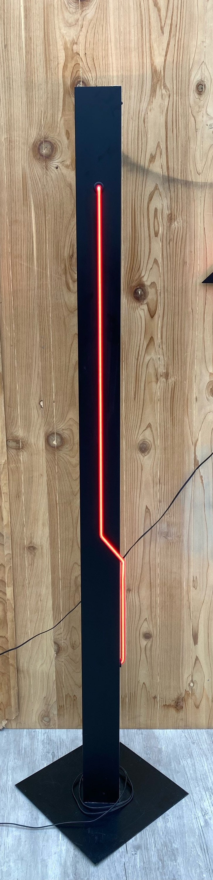 Postmodern Rudi Stern Sculpture & Torchiere Lamp Let There Be Neon - 2