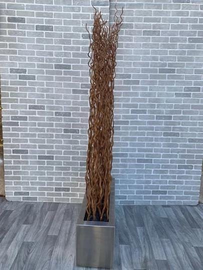 Vintage Industrial Willow Branches in Planter Box - 8