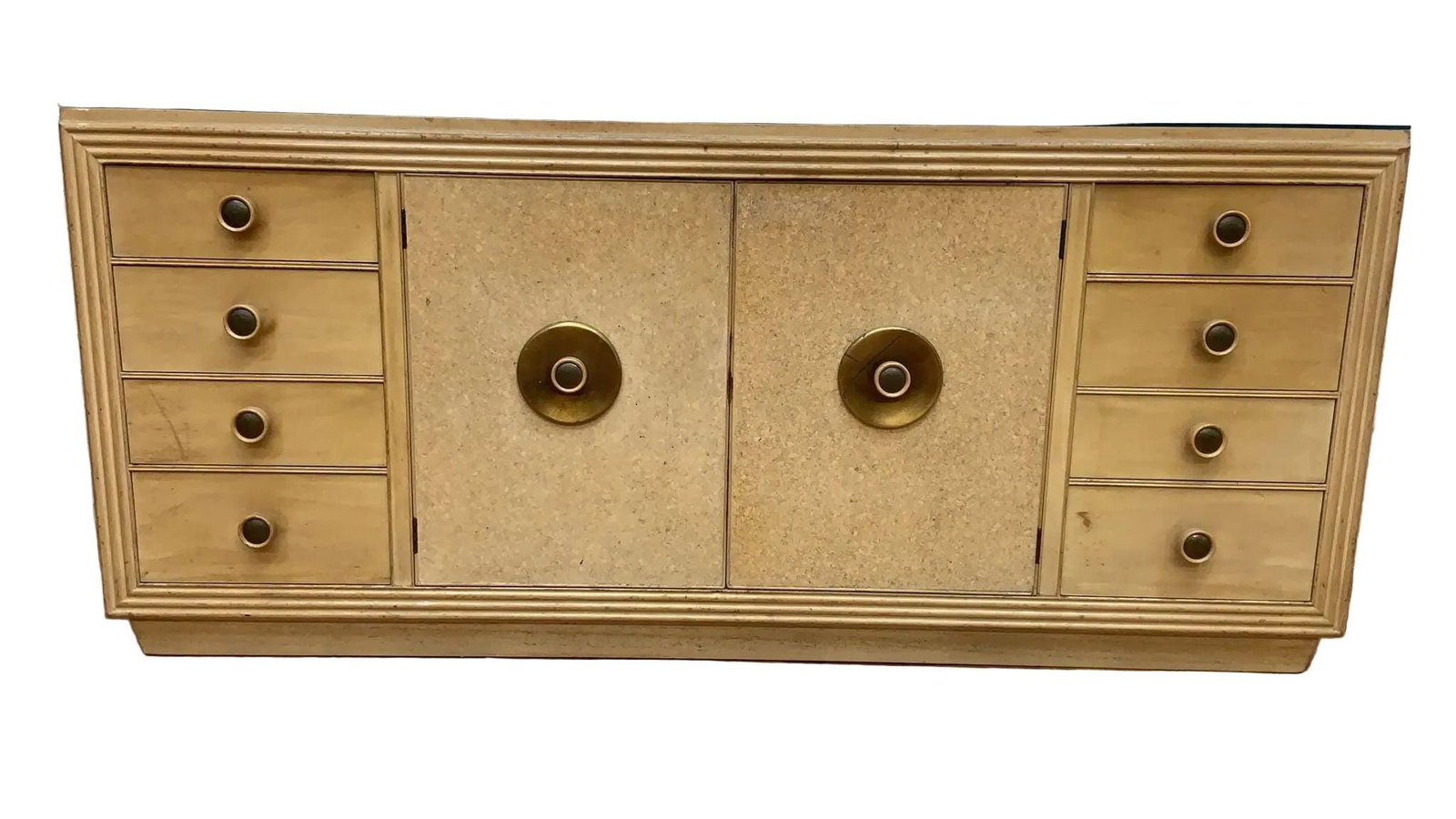MCM Cork Sideboard with Mirror by Johnson Furniture - 3