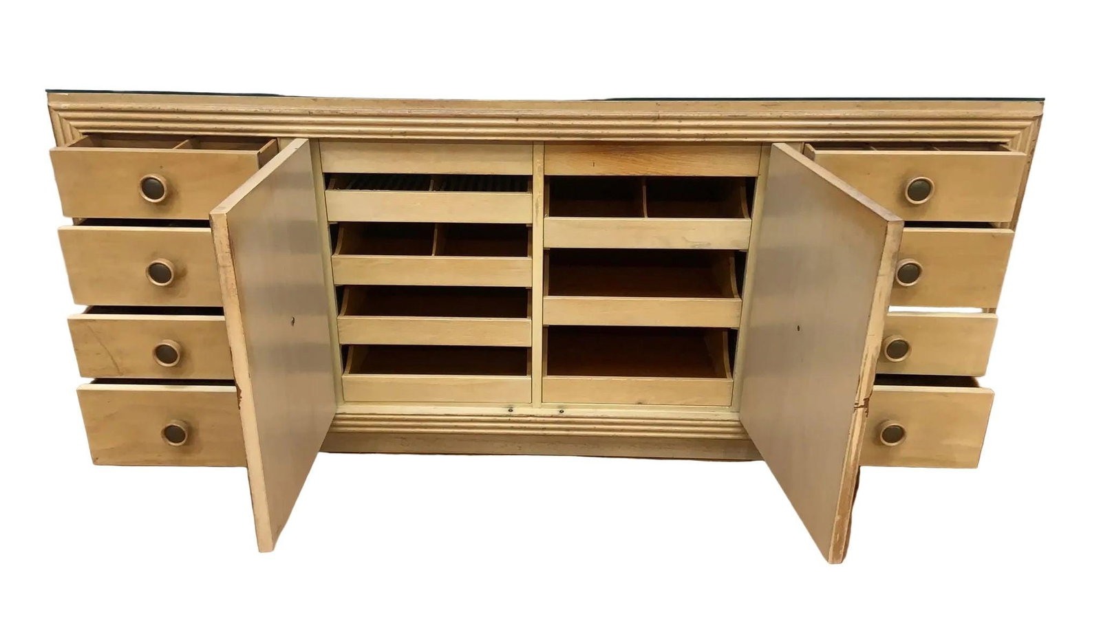 MCM Cork Sideboard with Mirror by Johnson Furniture - 6