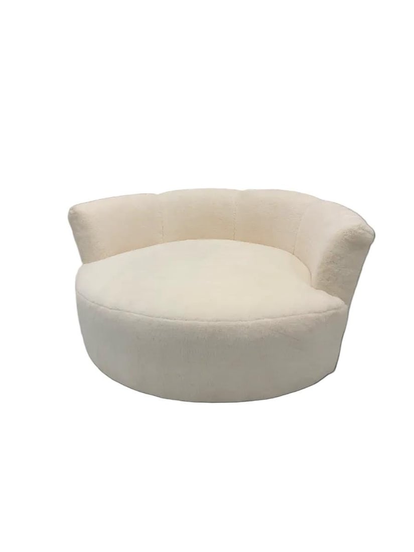 MCM Milo Baughman Style Swivel Love Lounge Newly Reupholstered - 4
