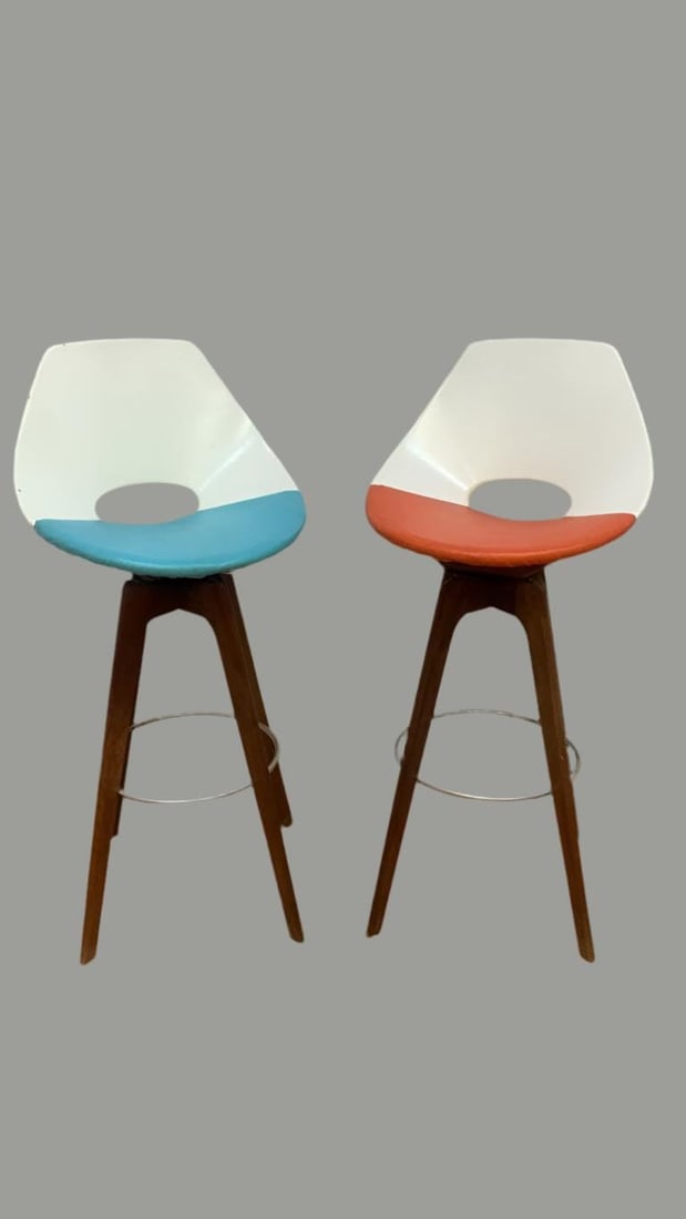 MCM Stools Designed by John Yellen - Pair - 4