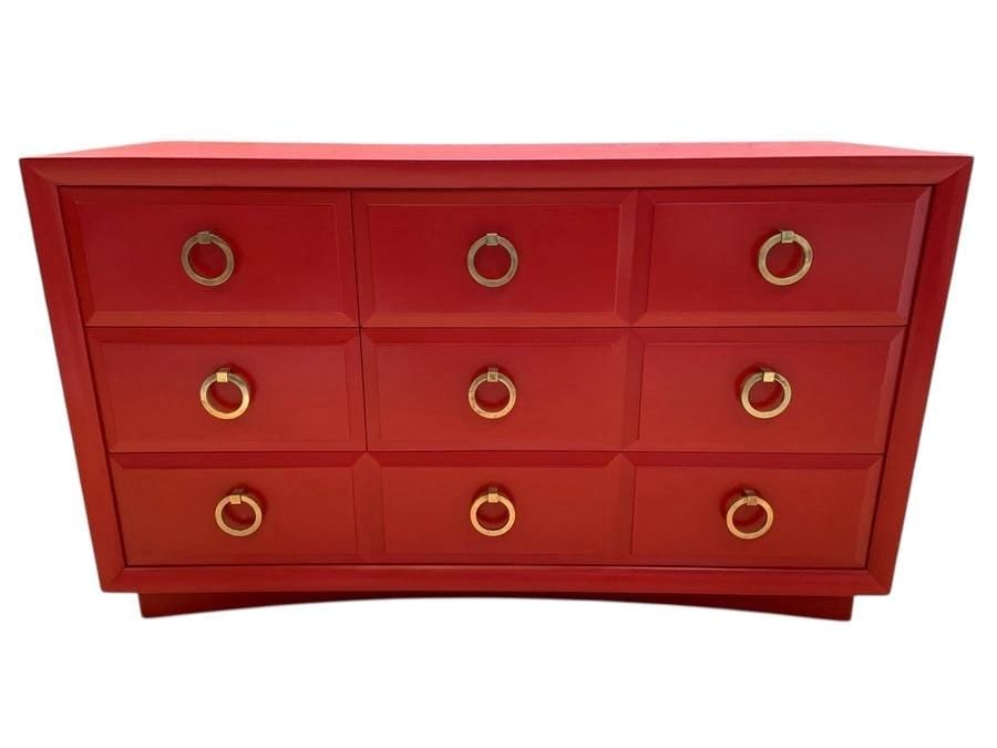 MCM Red Chest by John Widdicomb - 7