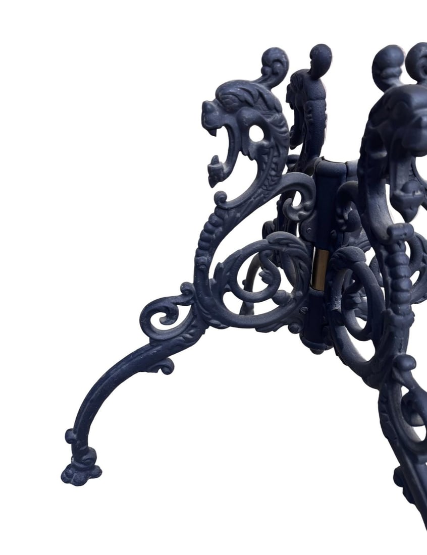 Antique Victorian Federal Style Brass, Wood and Wrought Iron Coat Rack with Eagle Finial - 8