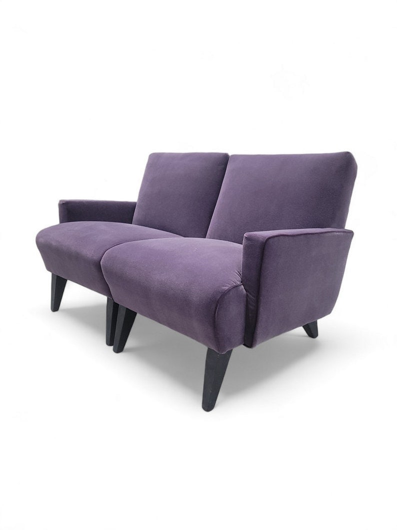 Mid Century Modern Jens Risom Split Single Arm Lounge Chairs- Set of 2 (1 of 8)