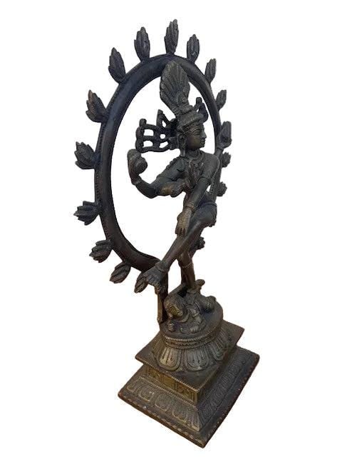 Antique Indian Gilt Bronze Shiva Nataraja - The Lord of Dance Statue - 3