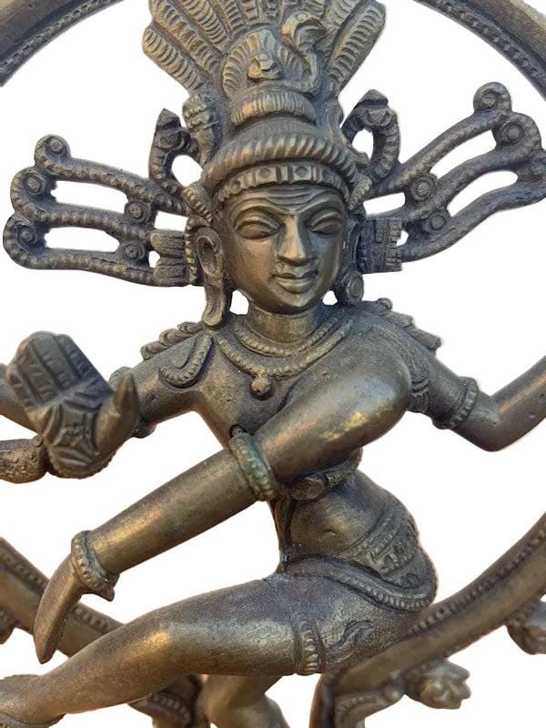 Antique Indian Gilt Bronze Shiva Nataraja - The Lord of Dance Statue - 4