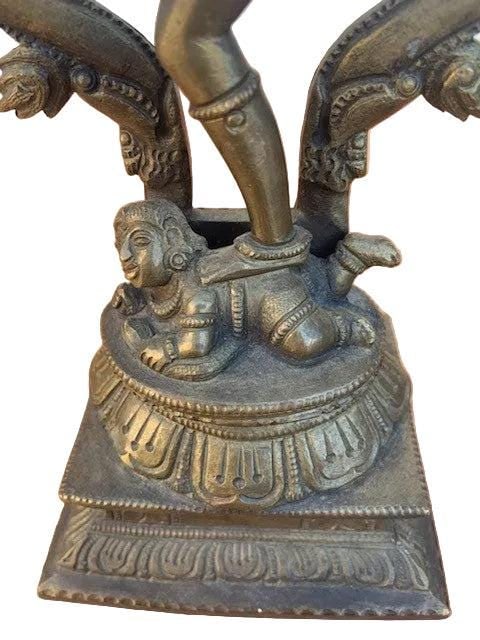 Antique Indian Gilt Bronze Shiva Nataraja - The Lord of Dance Statue - 5