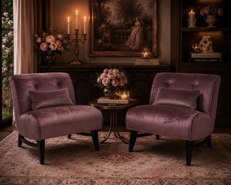 MCM Slipper Chairs Newly Reupholstered - Pair (1 of 8)