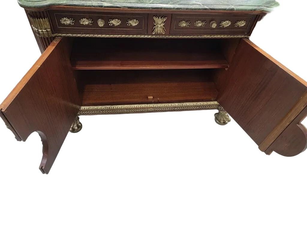 Vintage French Regency Style Marble Top Sideboard- Pair - 8