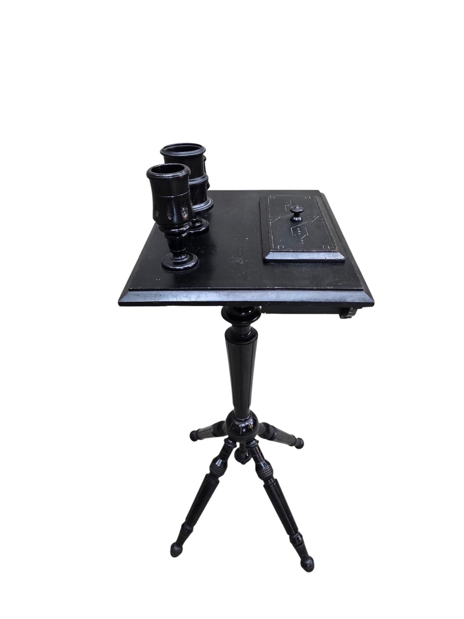 Victorian Ebonized Barber Stand - 8