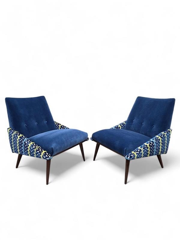 MCM Slipper Chairs by Kroehler Newly Reupholstered – Pair - 3