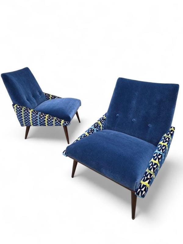 MCM Slipper Chairs by Kroehler Newly Reupholstered – Pair - 6
