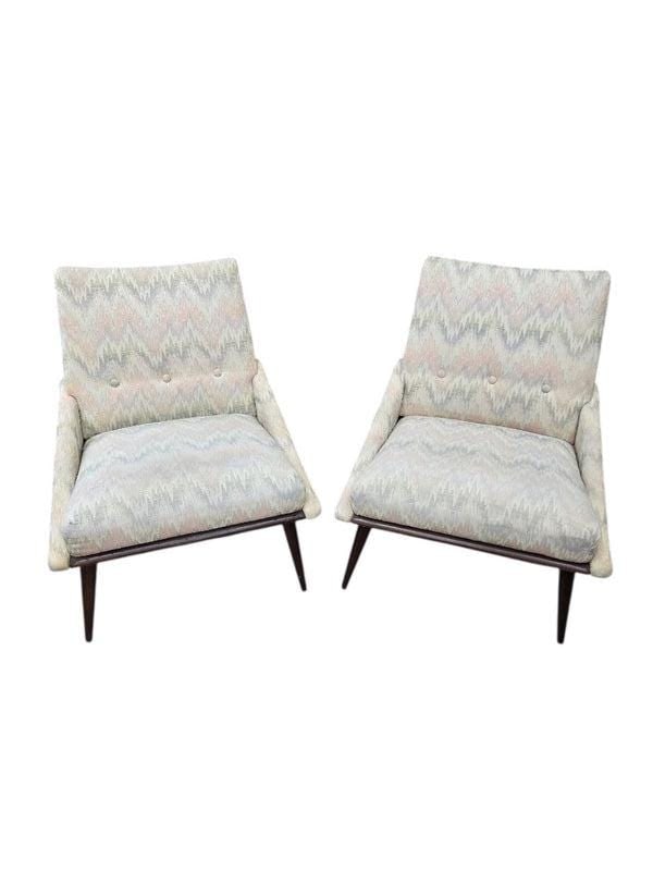 MCM Slipper Chairs by Kroehler Newly Reupholstered – Pair - 8