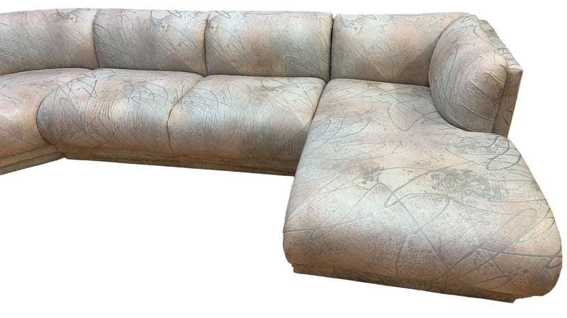 Vintage Postmodern L Shaped Sectional Sofa By Bernhardt for Reupholstery - 5