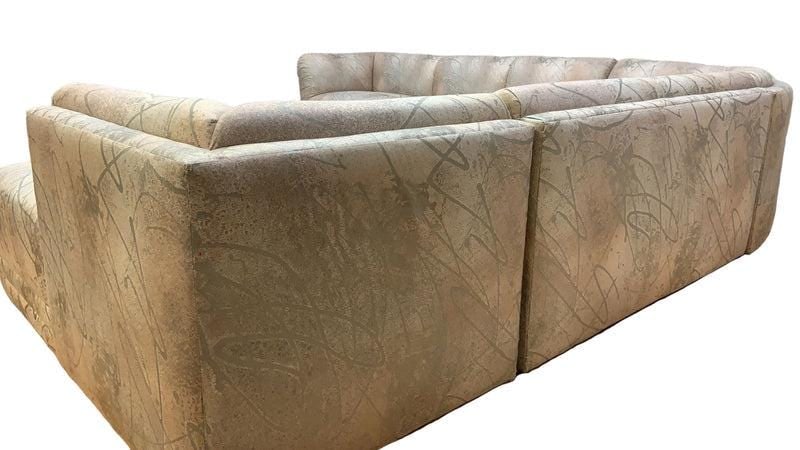Vintage Postmodern L Shaped Sectional Sofa By Bernhardt for Reupholstery - 6