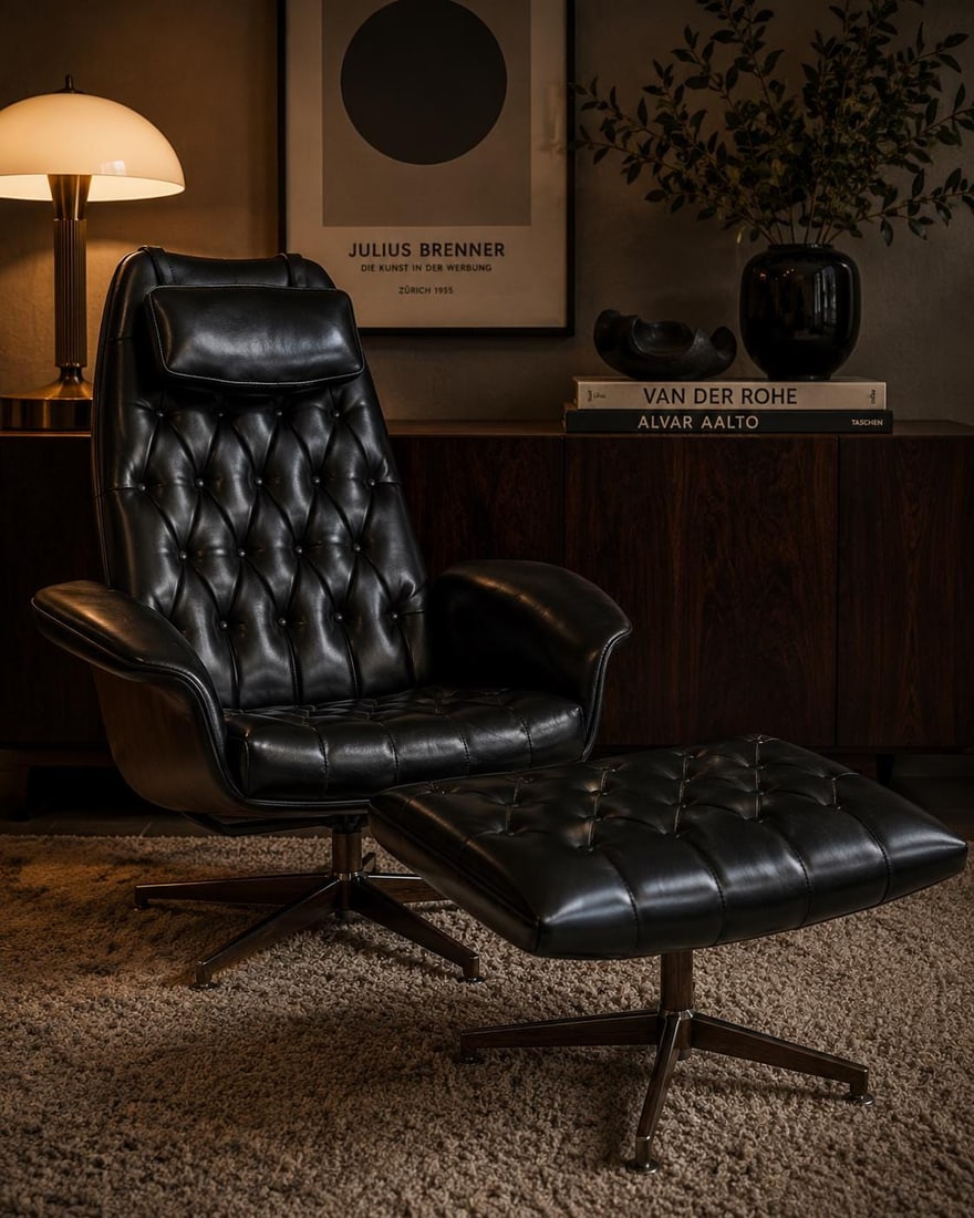 MCM George Mulhauser Mr. Chair Lounge Chair and Ottoman - 2