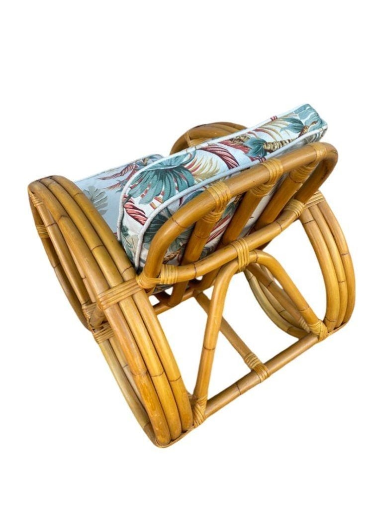 Restored Mid-century Child Size 3-Strand Round Pretzel Rattan Living Room Set - 9