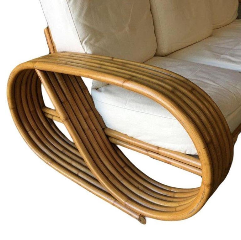 Restored 6-Strand "Speed" 3-Seat Sofa With Arched Base - 6
