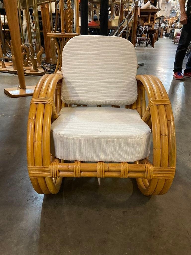 Restored Child Size 3-Strand Round Full Pretzel Rattan Sofa & Lounge Chair - 5