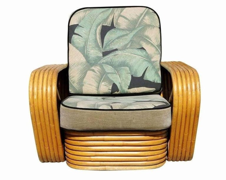 Restored Mid-Century Rattan and Mahogany Living Room Set - 6