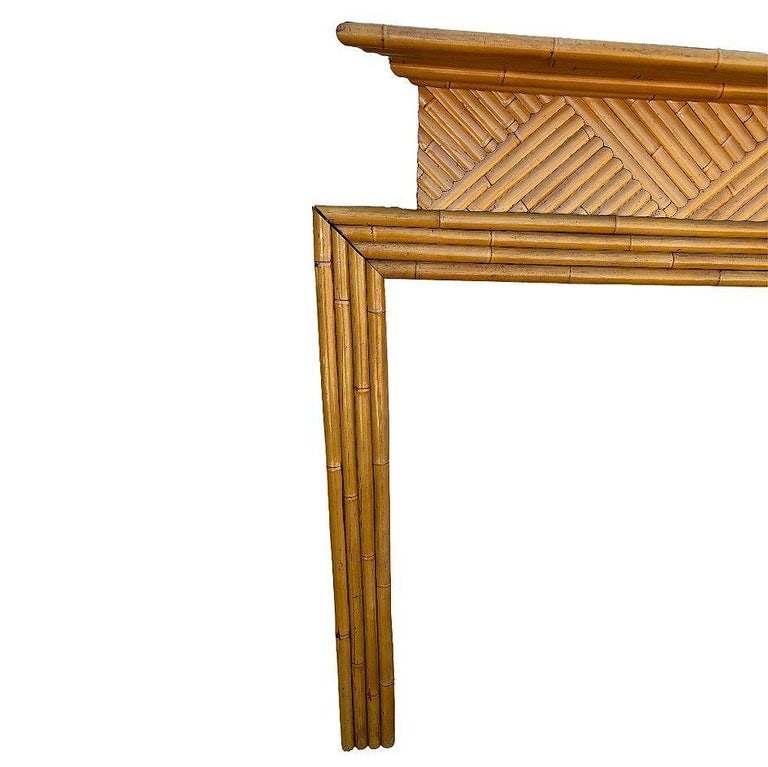 Restored Rattan Fireplace Surround Mantel Owned by Gary Cooper - 2