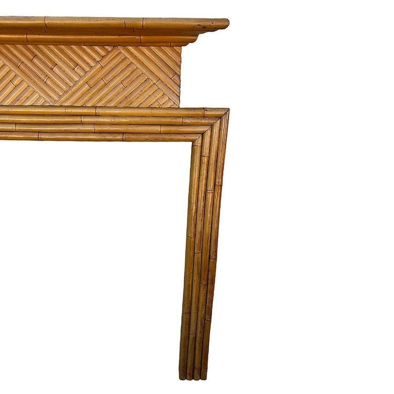 Restored Rattan Fireplace Surround Mantel Owned by Gary Cooper - 3