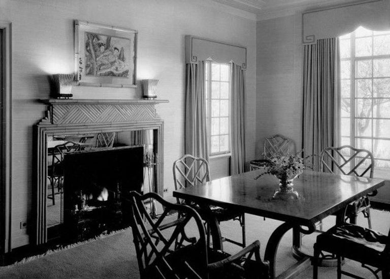 Restored Rattan Fireplace Surround Mantel Owned by Gary Cooper - 8