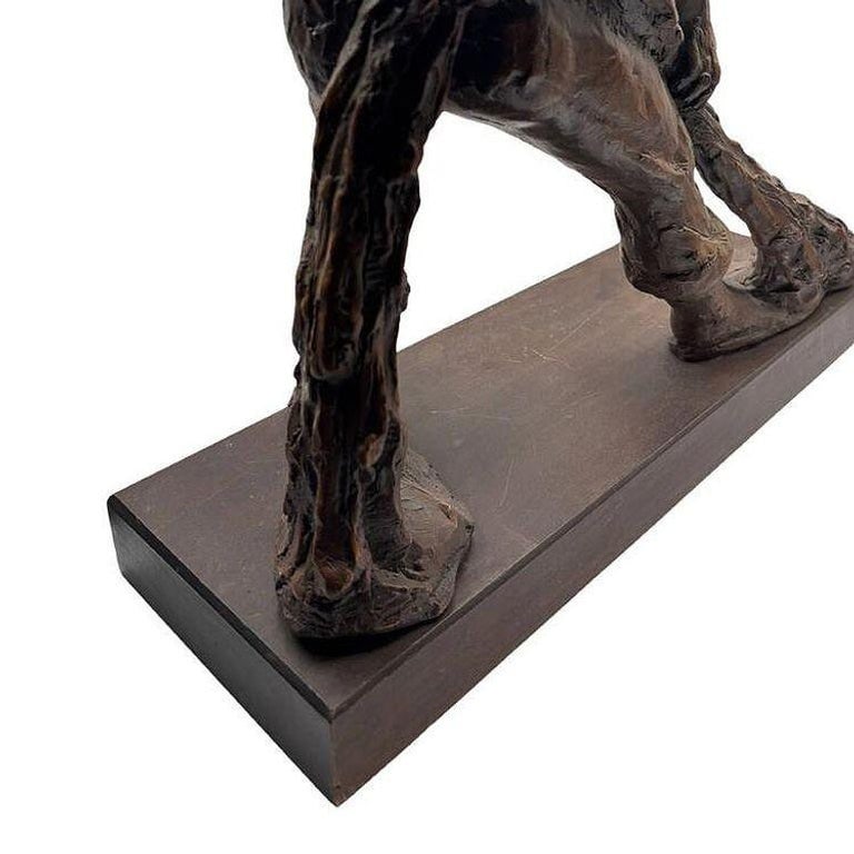 Rare Modern Fisherman w/ Net Large Plaster Sculpture on Wood Base By Kimro 1969 - 8