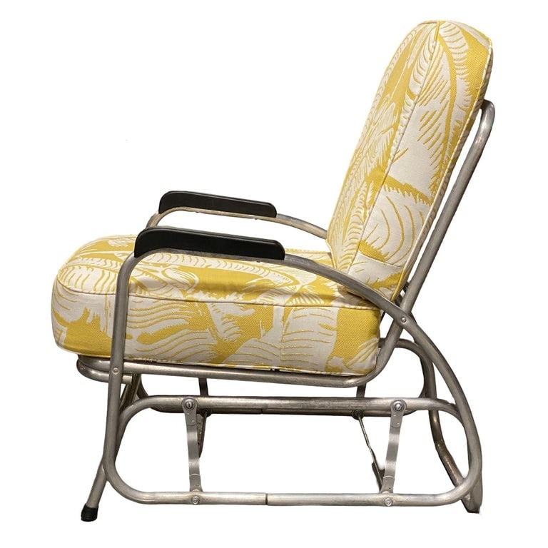 Aluminum Patio/Outdoor Sled Base Rocking Slider Armchair w/ Speed Arms - 3