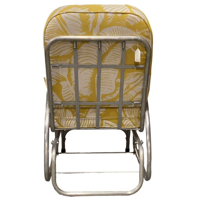 Aluminum Patio/Outdoor Sled Base Rocking Slider Armchair w/ Speed Arms - 4