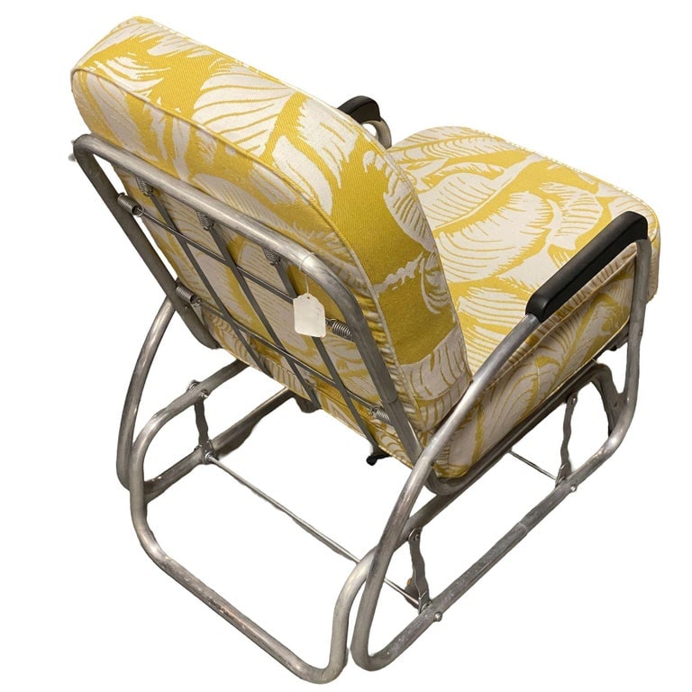 Aluminum Patio/Outdoor Sled Base Rocking Slider Armchair w/ Speed Arms - 5