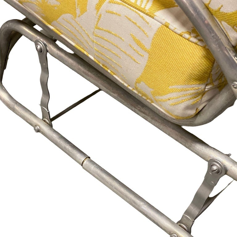 Aluminum Patio/Outdoor Sled Base Rocking Slider Armchair w/ Speed Arms - 6