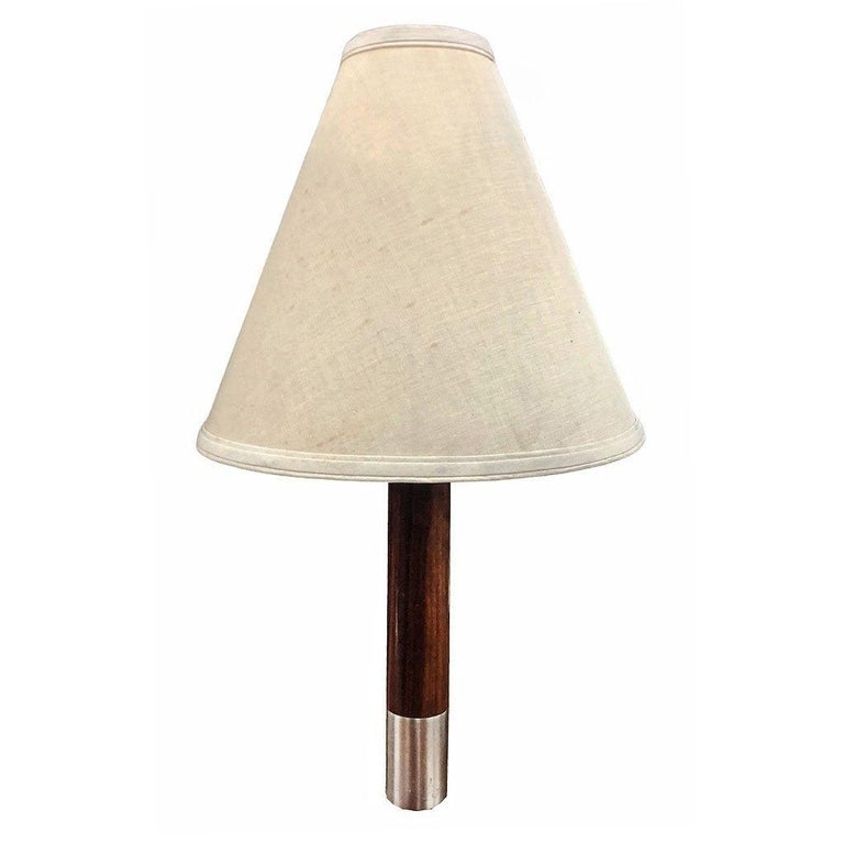 Nickel BÃ¡sica M2 Table Lamp by Santiago Roqueta For Santa & Cole w/ Large Shade - 5