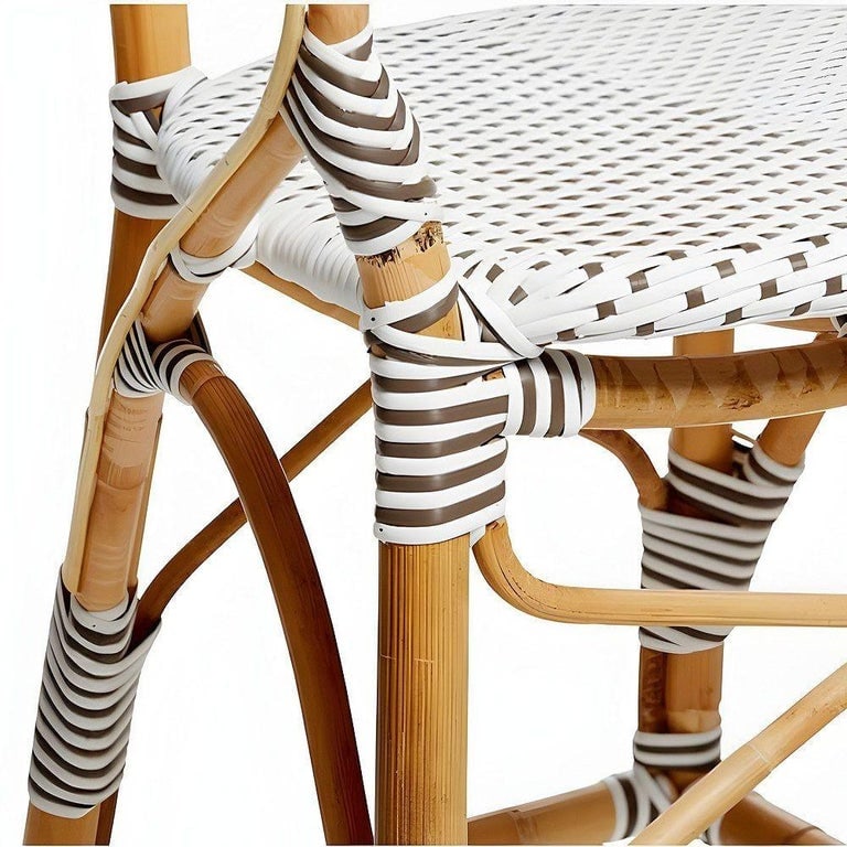 Set of 5 Danish Bistro "Isabell" Rattan Barstools w/ Woven Seat & Back by Sika D - 7