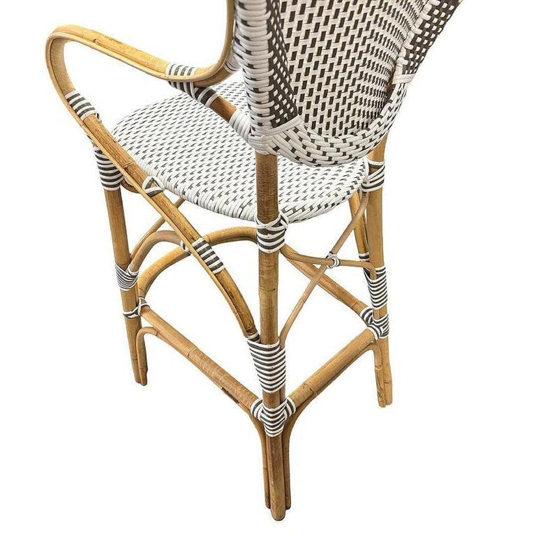 Set of 5 Danish Bistro "Isabell" Rattan Barstools w/ Woven Seat & Back by Sika D - 8