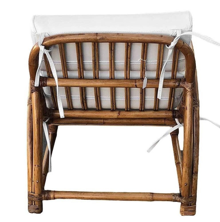 Restored Two-Strand "Half Moon" Rattan Cup Seat Chaise Lounge - 5