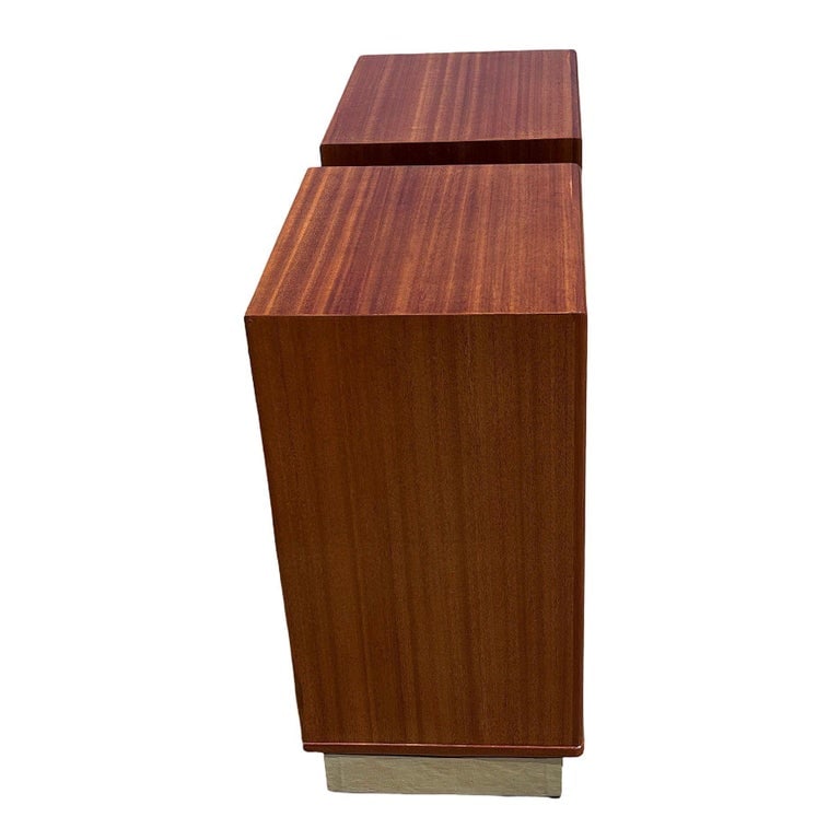 Pair of Teak and Mahogany Mid Century Nightstands by Edward Wormley for Dunbar - 6