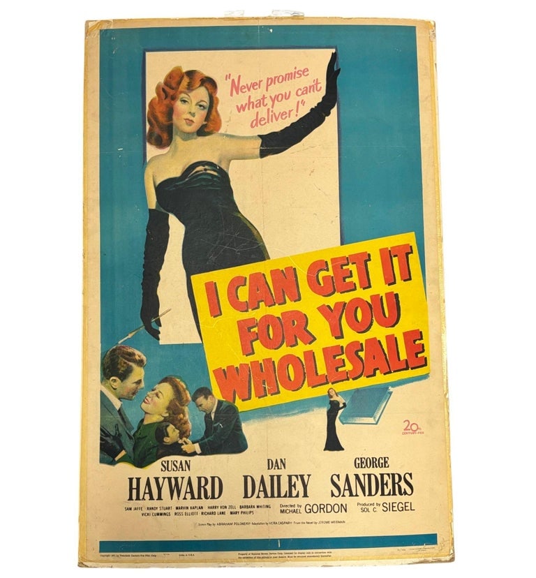 Original 1951 This Is My Affair, "I Can Get It For You Wholesale" Film Poster - 2