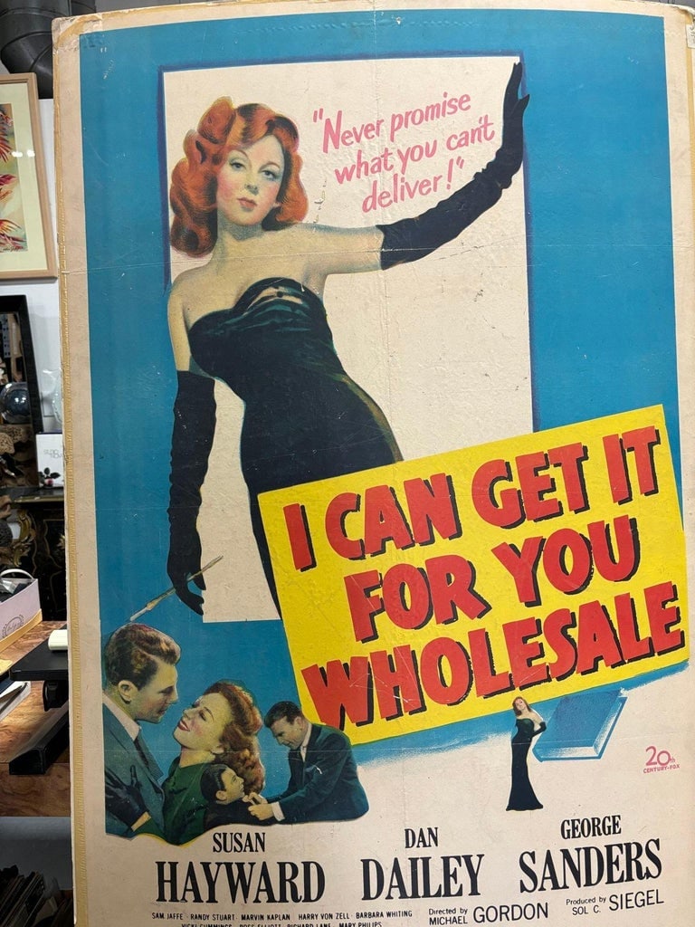 Original 1951 This Is My Affair, "I Can Get It For You Wholesale" Film Poster - 9
