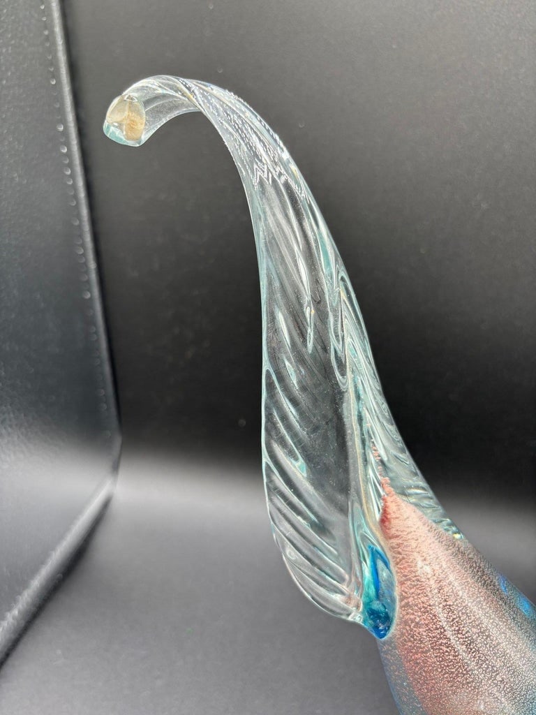 Mide-century Murano Pheasant Art Glass Sculpture attributed to Barovier & Toso - 11