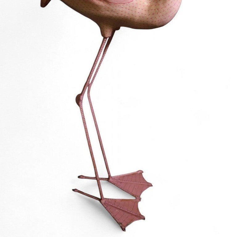 Life-Size Handmade Paper Mache Pink Flamingo Sculpture Signed Sergio Bustamante - 6