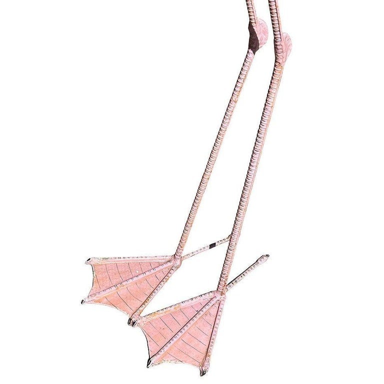 Life-Size Handmade Paper Mache Pink Flamingo Sculpture Signed Sergio Bustamante - 8