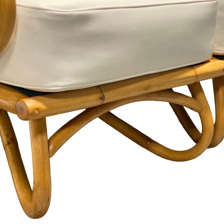 Restored "Triple Triangle" 3-strand Sectional Sectional Settee W/ Loop Base - 8